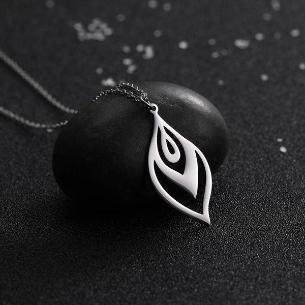 pendant necklaces exquisite stainless steel geometrical pattern hollow out leaves link chain clavicle necklace for unisex, Silver
pendant necklaces exquisite stainless steel geometrical pattern hollow out leaves link chain clavicle necklace for unisex, Silver