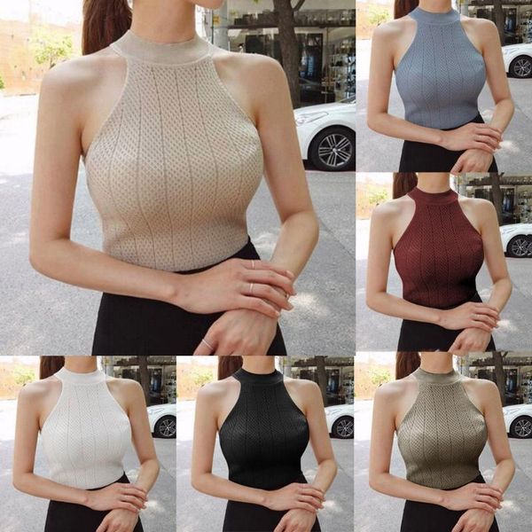 off shoulder fashion women casual sleeveless knitting vest o-neck solid ladies slim summer blouse chemise femme women's tanks & cam, White
off shoulder fashion women casual sleeveless knitting vest o-neck solid ladies slim summer blouse chemise femme women's tanks & cam, White