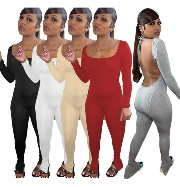 women jumpsuits backless solid color high elastic fabric sports yoga pants big open back u-neck leg slim womens playsuit, Black;white
women jumpsuits backless solid color high elastic fabric sports yoga pants big open back u-neck leg slim womens playsuit, Black;white