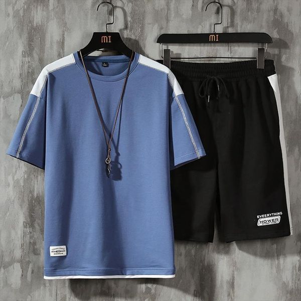 summer casual sets solid mens tracksuit patchwork short sleeve shorts 2pcs sportswear o neck sports suit clothing, Gray
summer casual sets solid mens tracksuit patchwork short sleeve shorts 2pcs sportswear o neck sports suit clothing, Gray