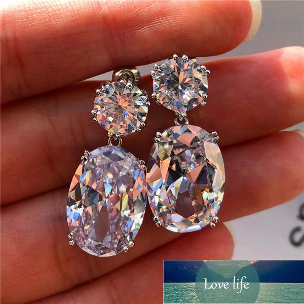 huitan simple stylish big oval cz women drop earrings elegant female accessories brilliant cubic zirconia earring trendy jewelry, Silver
huitan simple stylish big oval cz women drop earrings elegant female accessories brilliant cubic zirconia earring trendy jewelry, Silver