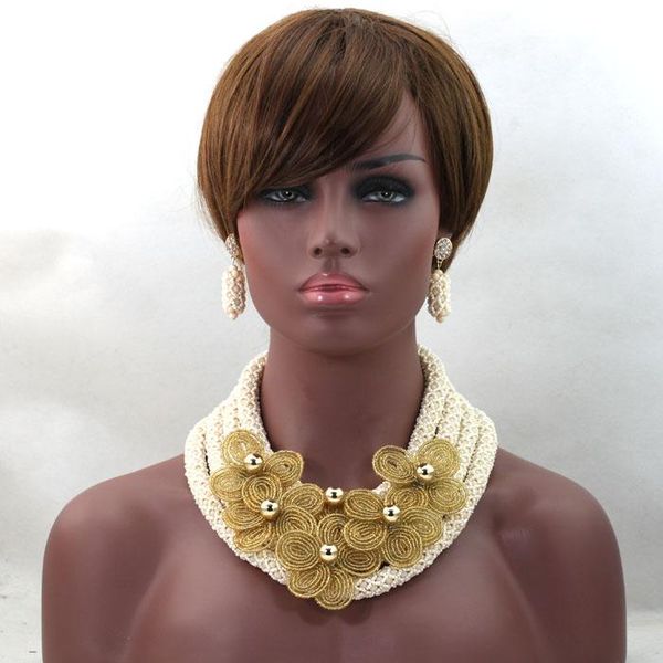 earrings & necklace pretty african jewelry set woman costume wedding beads nigerian bridal crystal alj639, Silver
earrings & necklace pretty african jewelry set woman costume wedding beads nigerian bridal crystal alj639, Silver