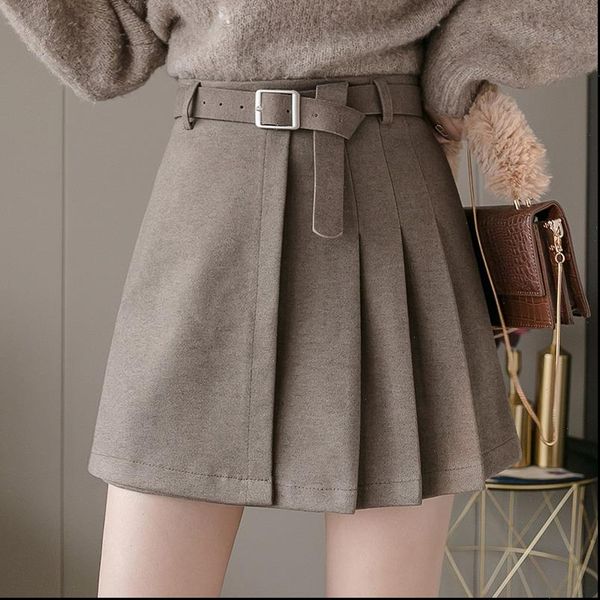 women skirts autumn high waist woolen skirt winter pleated with belt a line short mini female saias jupe femme, Black
women skirts autumn high waist woolen skirt winter pleated with belt a line short mini female saias jupe femme, Black