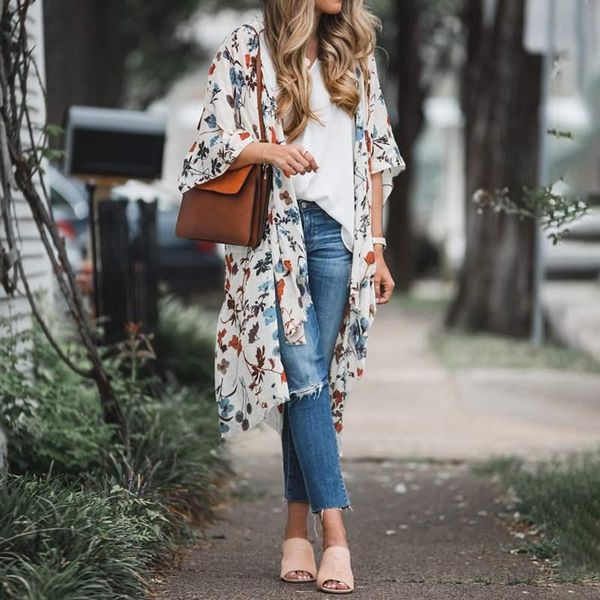 summer celmia vintage women kimono cardigans long shirts 3/4 sleeve printed blouses casual loose beach cover up blusas 5xl women's &, White
summer celmia vintage women kimono cardigans long shirts 3/4 sleeve printed blouses casual loose beach cover up blusas 5xl women's &, White