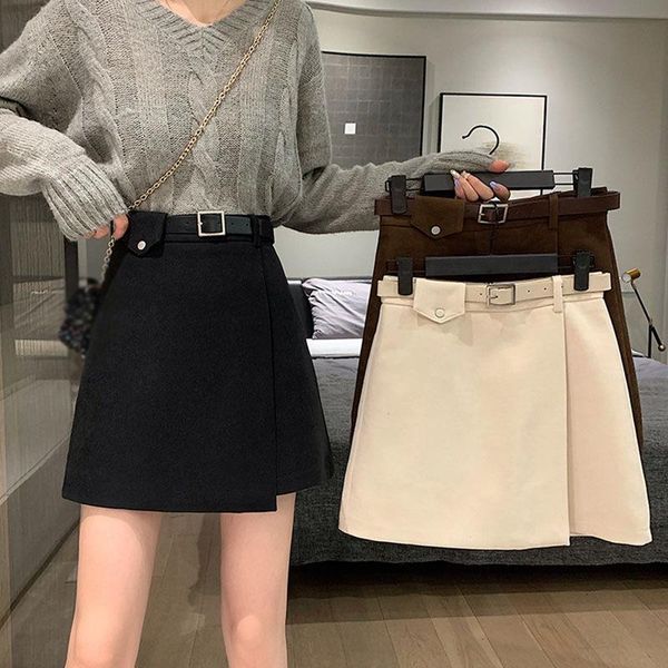 skirts women fashion irregular skirt with belt female autumn temperament high waist all-match short w, Black
skirts women fashion irregular skirt with belt female autumn temperament high waist all-match short w, Black