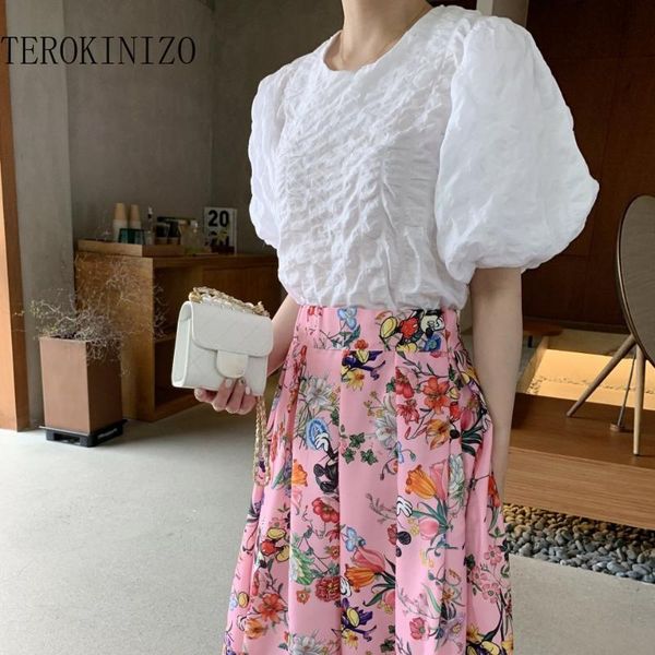 women's blouses & shirts terokinizo white puff sleeve blouse women o neck casual simple all-match female unicolor korean style loose la
women's blouses & shirts terokinizo white puff sleeve blouse women o neck casual simple all-match female unicolor korean style loose la