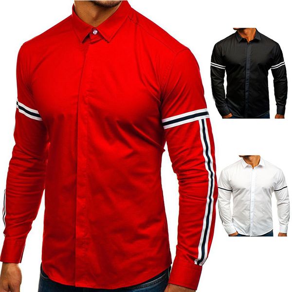 boutique fashion shirt men's stripe ribbon decoration casual long sleeve white, White;black
boutique fashion shirt men's stripe ribbon decoration casual long sleeve white, White;black