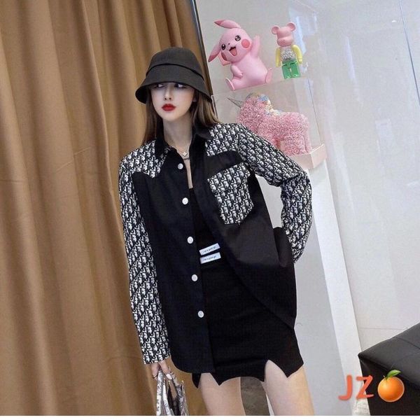 european fashion letters denim splicing long sleeve shirt men's and women's lovers loose versatile coat jackets, Black;brown
european fashion letters denim splicing long sleeve shirt men's and women's lovers loose versatile coat jackets, Black;brown