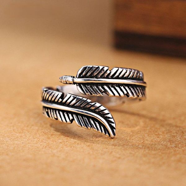 cluster rings vintage 925 sterling silver opening for women couples creative simple feather handmade anillos party jewelry gifts, Golden;silver
cluster rings vintage 925 sterling silver opening for women couples creative simple feather handmade anillos party jewelry gifts, Golden;silver