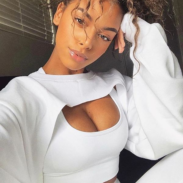 women's hoodies & sweatshirts dropship streetwear fashion cropped women solid color sweatshirt casual pullover cool girls tracksuits ju, Black
women's hoodies & sweatshirts dropship streetwear fashion cropped women solid color sweatshirt casual pullover cool girls tracksuits ju, Black