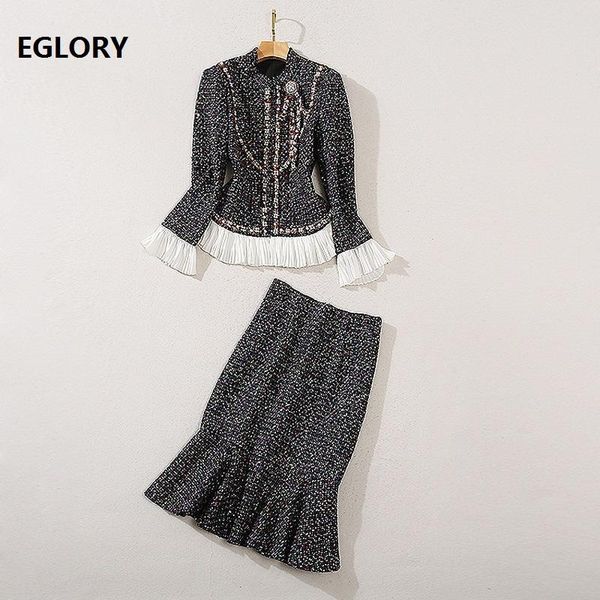 women's tracksuits 2021 autumn winter fashion 2 piece sets women lurex yarn patchwork beading deco wool jacket+midi skirt, Gray
women's tracksuits 2021 autumn winter fashion 2 piece sets women lurex yarn patchwork beading deco wool jacket+midi skirt, Gray
