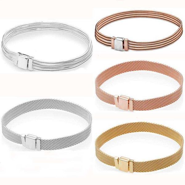 original rose gold woven mesh reflexions multi chain bracelet fit pandora 925 sterling silver bangle bead charm diy jewelry g0916, Black
original rose gold woven mesh reflexions multi chain bracelet fit pandora 925 sterling silver bangle bead charm diy jewelry g0916, Black