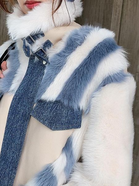 women's fur & faux zizhen outerwear medium length strip patchwork tuscany sheepskin and real leather winter woman casual overcoat 19121, Black
women's fur & faux zizhen outerwear medium length strip patchwork tuscany sheepskin and real leather winter woman casual overcoat 19121, Black