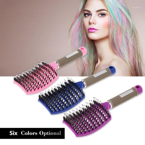 curved boar bristle hair brush professional detangling hairbrush head massage comb hairdressing styling for women men1, Silver
curved boar bristle hair brush professional detangling hairbrush head massage comb hairdressing styling for women men1, Silver