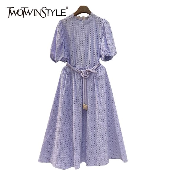 hollow out blue dress for women stand collar puff sleeve high waist lace up temperament dresses female fashion 210520, Black;gray
hollow out blue dress for women stand collar puff sleeve high waist lace up temperament dresses female fashion 210520, Black;gray