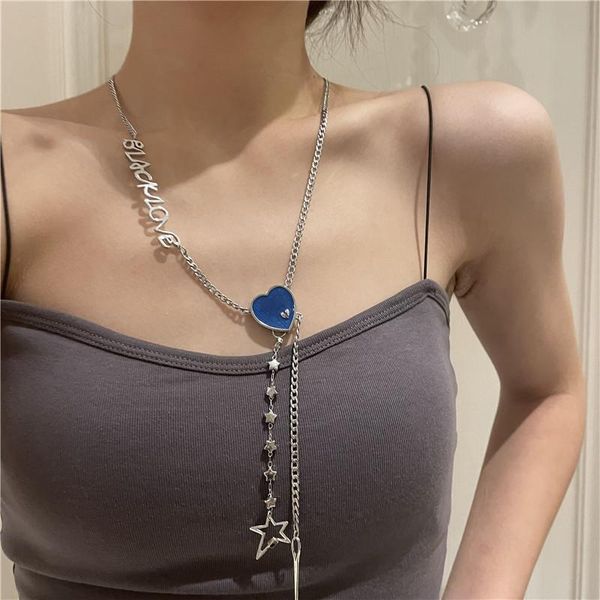 pendant necklaces lovoacc blue love heart alloy star tassel necklace for women girls letters charm chokers cool accessories, Silver
pendant necklaces lovoacc blue love heart alloy star tassel necklace for women girls letters charm chokers cool accessories, Silver