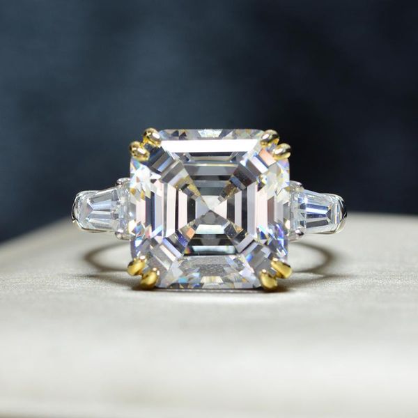 cluster rings asscher cut 5ct diamond z cz ring 100% original 925 sterling silver engagement wedding band for women fine jewelry, Golden;silver
cluster rings asscher cut 5ct diamond z cz ring 100% original 925 sterling silver engagement wedding band for women fine jewelry, Golden;silver