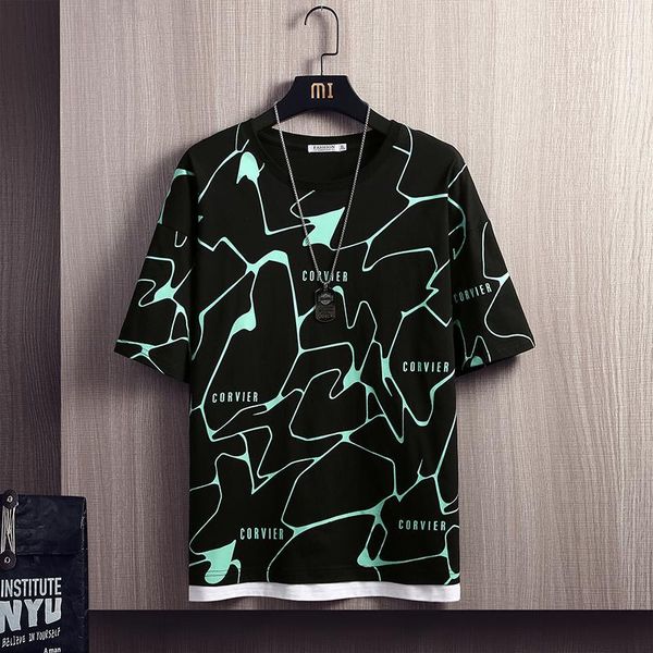 men's t-shirts henchiry men summer short sleeve cotton casual t-shirt fashion printing loose breathable daily trend camouflage clothing, White;black
men's t-shirts henchiry men summer short sleeve cotton casual t-shirt fashion printing loose breathable daily trend camouflage clothing, White;black