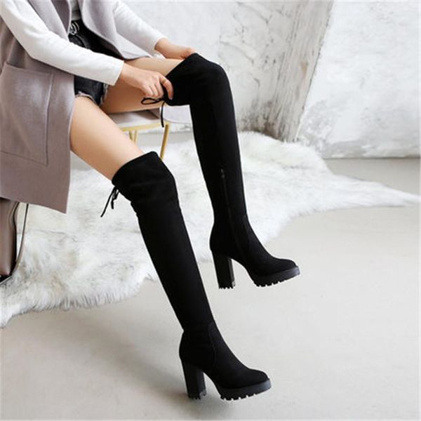 boots women casual over the knee shoes winter female round toe platform high heels pumps warm snow mujer, Black
boots women casual over the knee shoes winter female round toe platform high heels pumps warm snow mujer, Black