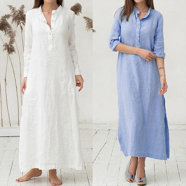 cotton linen kaftan womens dresses long sleeve plain casaul oversized maxi shirt dress plus lapel button, Black;gray
cotton linen kaftan womens dresses long sleeve plain casaul oversized maxi shirt dress plus lapel button, Black;gray