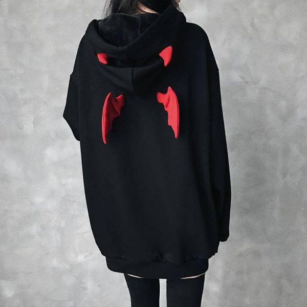 women's hoodies & sweatshirts spring autumn women high street harajuku cute punk gothic devil horn chic hooded pullover loose sweat hoo, Black
women's hoodies & sweatshirts spring autumn women high street harajuku cute punk gothic devil horn chic hooded pullover loose sweat hoo, Black