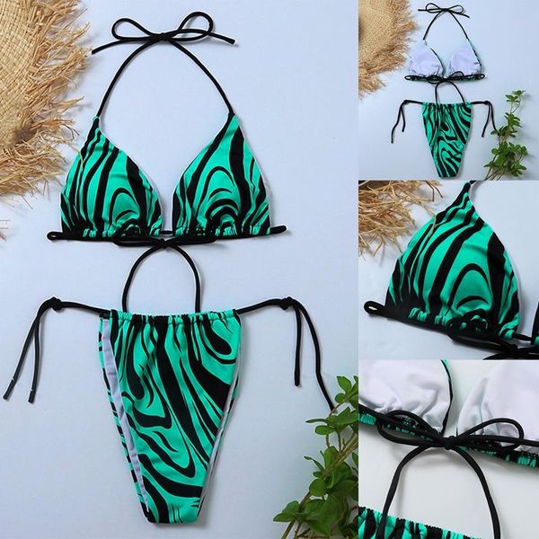 women's swimwear kf-women's tie side bathing suit zebra striped halter bikini swimsuit, White;black
women's swimwear kf-women's tie side bathing suit zebra striped halter bikini swimsuit, White;black