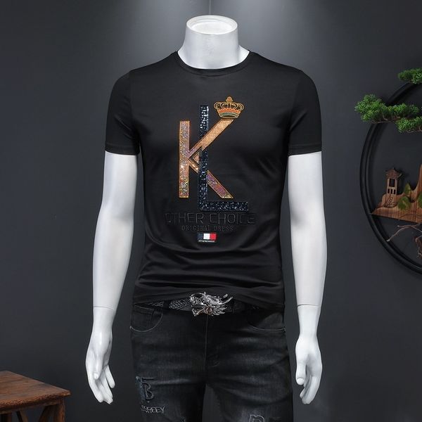 fashion t shirts 2021 summer men's short sleeve mercerized cotton round neck large size ironing, White;black
fashion t shirts 2021 summer men's short sleeve mercerized cotton round neck large size ironing, White;black