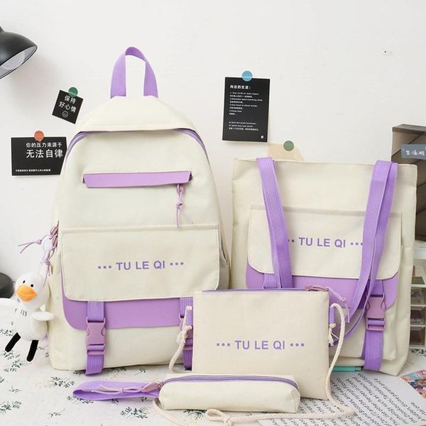 backpack 4 piece set high school bags for teenage girl canvas travel women bookbags teen student schoolbag fashion 50
backpack 4 piece set high school bags for teenage girl canvas travel women bookbags teen student schoolbag fashion 50