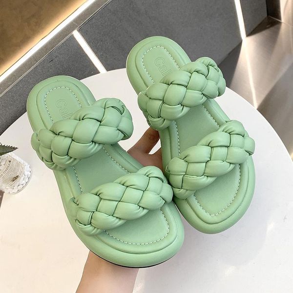 slippers rimocy women's woven platform candy color casual summer sandals woman 2021 fashion outdoor beach slides female shoes, Black
slippers rimocy women's woven platform candy color casual summer sandals woman 2021 fashion outdoor beach slides female shoes, Black