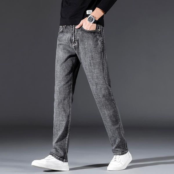 men's jeans voreloce classic embroidered smoke gray 2021 spring brand business casual slim straight cotton stretch x94b, Blue
men's jeans voreloce classic embroidered smoke gray 2021 spring brand business casual slim straight cotton stretch x94b, Blue