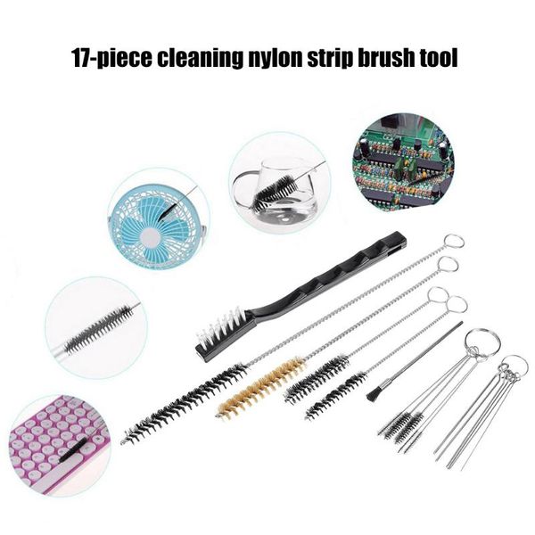 professional hand tool sets 17pcs nylon strip brush cleaning spray gun nozzle pipe cleaner kit auto part repair maintenance accessories
professional hand tool sets 17pcs nylon strip brush cleaning spray gun nozzle pipe cleaner kit auto part repair maintenance accessories