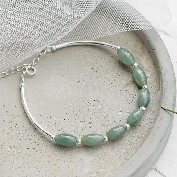 beaded, strands s925 sterling silver bracelet female jade bead fresh and simple girlfriends retro design sense, Black
beaded, strands s925 sterling silver bracelet female jade bead fresh and simple girlfriends retro design sense, Black