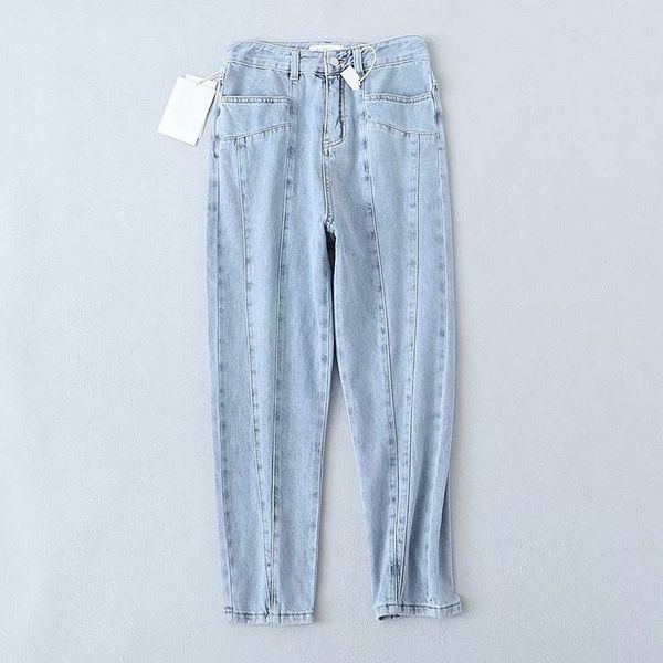 jeans m2823 - korean women's clothing 2021 spring and autumn high waist stereo line splicing harem pants, Blue
jeans m2823 - korean women's clothing 2021 spring and autumn high waist stereo line splicing harem pants, Blue