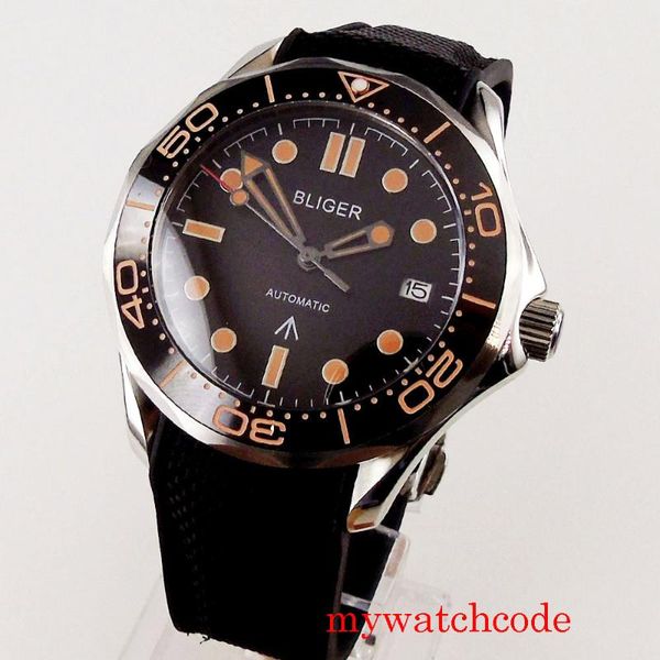 wristwatches 41mm automatic men watch 24 jewels nh35a miyota 8215 movement black dial orange marks auto date, Slivery;brown
wristwatches 41mm automatic men watch 24 jewels nh35a miyota 8215 movement black dial orange marks auto date, Slivery;brown