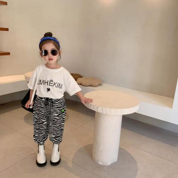 cultiseed girls summer letter short sleeve t-shirts+zebra print long pant 2pc sets clothing baby children kids loose casual suit, White
cultiseed girls summer letter short sleeve t-shirts+zebra print long pant 2pc sets clothing baby children kids loose casual suit, White
