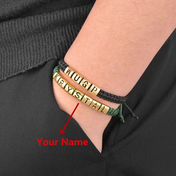 personalized name adjustable bracelets father's day jewelry gift for men custom letter charm beads braided rope, Golden;silver
personalized name adjustable bracelets father's day jewelry gift for men custom letter charm beads braided rope, Golden;silver