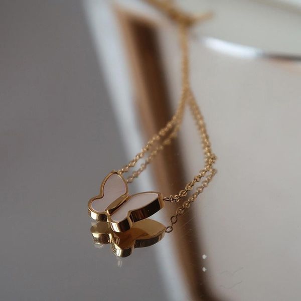 pendant necklaces vintage metallic gold plated titanium steel chain butterfly necklace for women ladies jewelry valentine's day gifts, Silver
pendant necklaces vintage metallic gold plated titanium steel chain butterfly necklace for women ladies jewelry valentine's day gifts, Silver