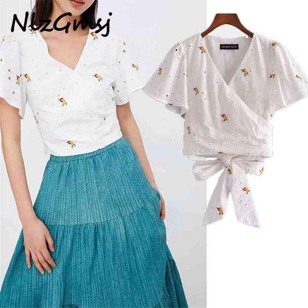 blouse women summer fresh young flower embroidered short shirt women's clothing 04 210628, White
blouse women summer fresh young flower embroidered short shirt women's clothing 04 210628, White