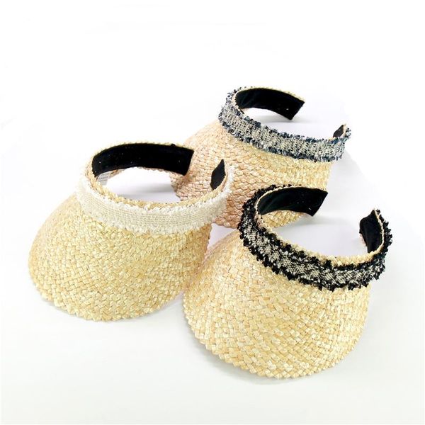 wide brim hats 2021 handmade tweed straw empty hat for women holiday summer sun ladies visor caps luxury tassel ribbon beach, Blue;gray
wide brim hats 2021 handmade tweed straw empty hat for women holiday summer sun ladies visor caps luxury tassel ribbon beach, Blue;gray