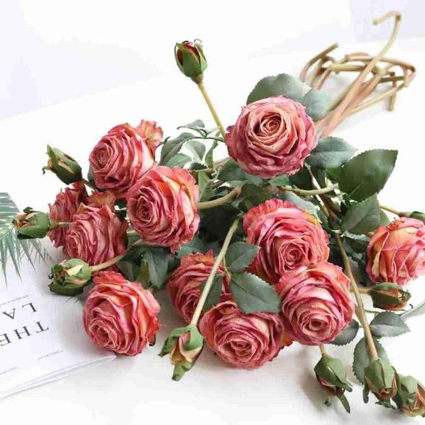 decorative flowers & wreaths 1 pc artificial big roses beautiful branch plants christmas decoration retro vase autumn fake for home wedding
decorative flowers & wreaths 1 pc artificial big roses beautiful branch plants christmas decoration retro vase autumn fake for home wedding
