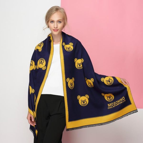 scarves autumn and winter 2021 european american style women's scarf lovely bear tower double-sided cashmere shawl woman, Blue;gray
scarves autumn and winter 2021 european american style women's scarf lovely bear tower double-sided cashmere shawl woman, Blue;gray