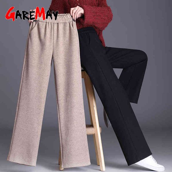 women's woolen pants khaki office lady women trousers plus size autumn winter high waisted casual suit wool wide leg 210428, Black;white
women's woolen pants khaki office lady women trousers plus size autumn winter high waisted casual suit wool wide leg 210428, Black;white
