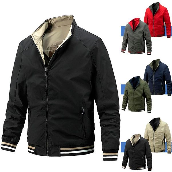 men's jackets 2021 men casual chaquetas hombre autumn&winter wear on both sides pockets coats blouse jacket jaqueta masculina jaquetas, Black;brown
men's jackets 2021 men casual chaquetas hombre autumn&winter wear on both sides pockets coats blouse jacket jaqueta masculina jaquetas, Black;brown