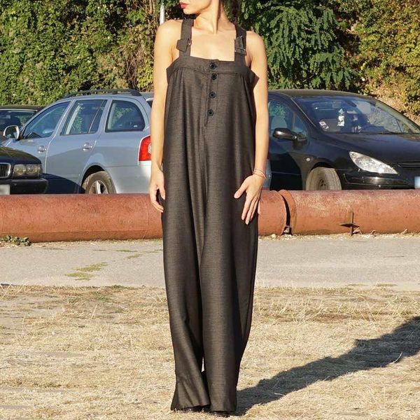 women's jumpsuits & rompers womens 2021 vonda summer casual loose wide leg pants sleeveless playsuits female plus size overalls, Black;white
women's jumpsuits & rompers womens 2021 vonda summer casual loose wide leg pants sleeveless playsuits female plus size overalls, Black;white