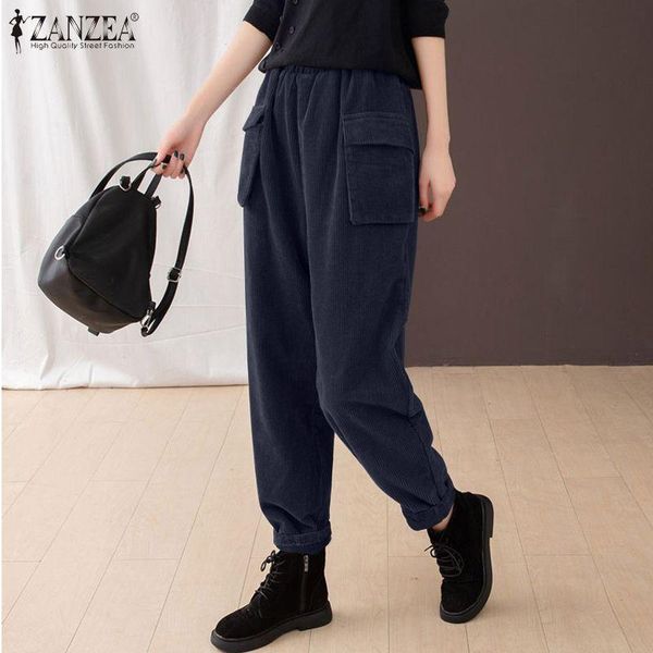 women's harem pants zanzea 2021 corduroy trousers casual elastic waist pantalon palazzo female solid turnip pockets plus size & capris, Black;white
women's harem pants zanzea 2021 corduroy trousers casual elastic waist pantalon palazzo female solid turnip pockets plus size & capris, Black;white