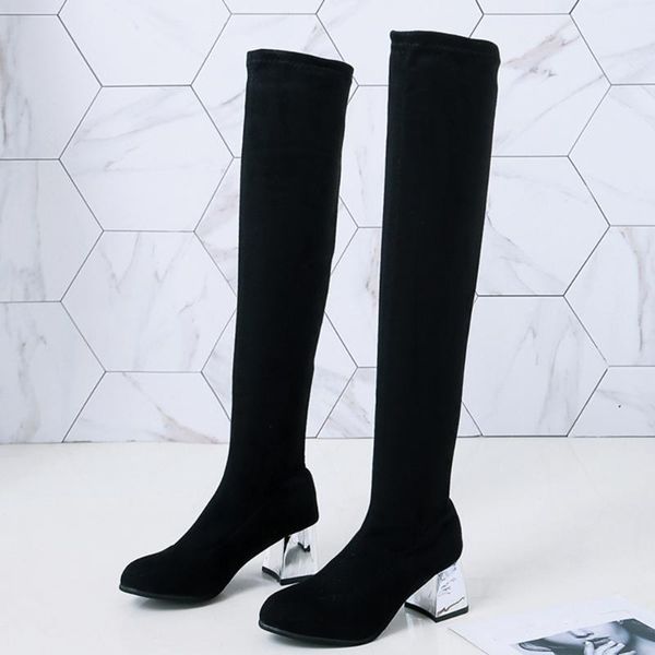 boots oqc women knee high suede thick over the boot lady's autumn winter chunky heel slip on comfortable d25, Black
boots oqc women knee high suede thick over the boot lady's autumn winter chunky heel slip on comfortable d25, Black
