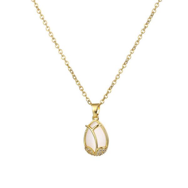 pendant necklaces jewelry gift simple tulip flower women's clavicle micro inlaid women necklace vintage party for girls, Silver
pendant necklaces jewelry gift simple tulip flower women's clavicle micro inlaid women necklace vintage party for girls, Silver