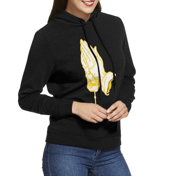 women's hoodies & sweatshirts prayer hands long sleeve pullover casual cotton sweatshirt, Black
women's hoodies & sweatshirts prayer hands long sleeve pullover casual cotton sweatshirt, Black