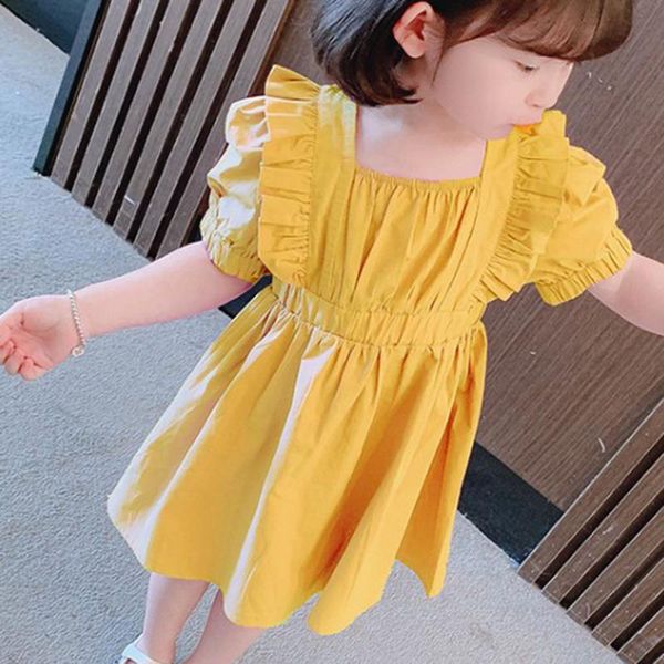 girl's dresses 2021 summer solid color puff sleeves ruffled dress baby girl clothes children kid, Red;yellow
girl's dresses 2021 summer solid color puff sleeves ruffled dress baby girl clothes children kid, Red;yellow