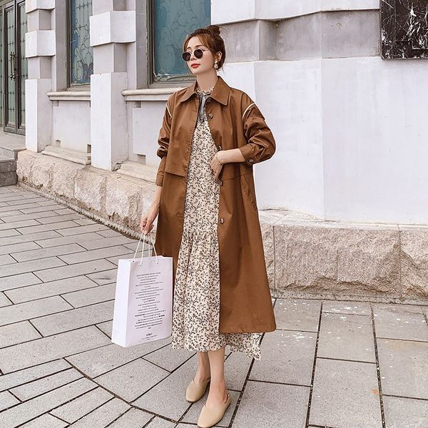 wool unique female mode breasted loose oversized trench coat korean outwear a206, Black
wool unique female mode breasted loose oversized trench coat korean outwear a206, Black